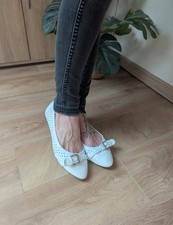 Ballerinas weiß silber