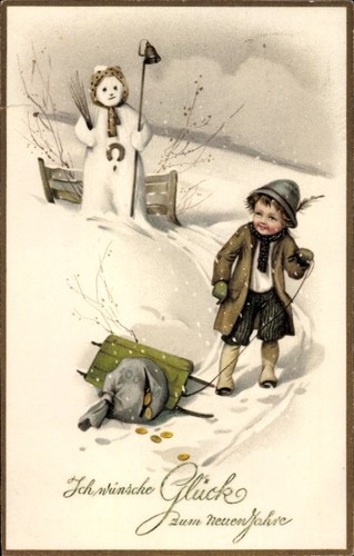 Glückwunsch neujahr - ak,