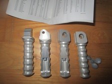 ABM Fussrasten vorn und hinten Alu silber, GSXR 600 GSXR 750 GSXR 1000, ABE