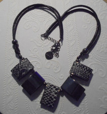 Bonita Halskette grau/schwarz