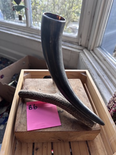 Vintage horn geweih vase 70er - vase,