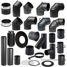 Kaminrohr Abgasrohr Ofenrohr Rauchrohr 2 mm Bogen Rosette Wandfutter 120 150