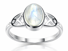 🌙 Mondstein Ring 925 Silber