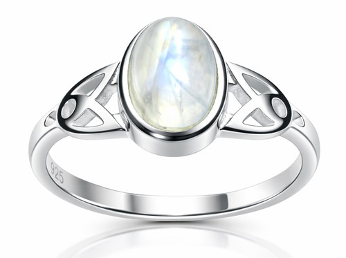 Mondstein ring 925 silber - mondstein,