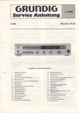 GRUNDIG - Receiver R 30 - Service Anleitung Schaltplan - B6615