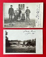 2 x Militär Foto AK GALIZIEN 1. WK 1917 Soldaten mit Frauen und Kindern ( 158807