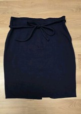 TOP Gr M MANGO Elegant Business Rock Bleistiftrock Gürtel Knitterarm Jersey Knie