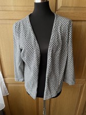 Jacke schwarz weiß kariert von OPUS Größe 42