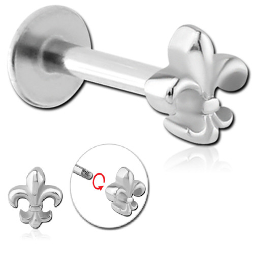 Piercing labret fleur lis - labret,