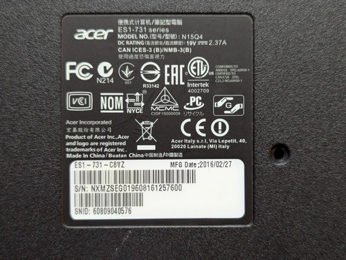 Acer aspire es1 - aspire, c8vz