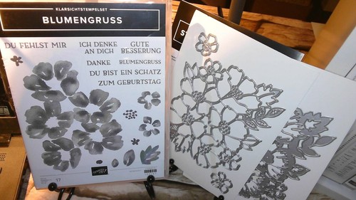 Stempelset blumengruß mit - blumengruß,
