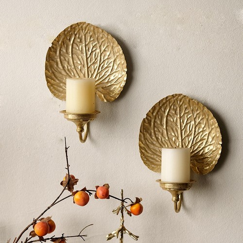 2pcs wand kerzenhalter gold - 2pcs,