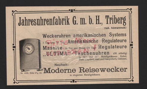 Triberg werbung 1912 - werbung,