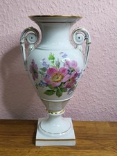 Meissen Vase Henkelvase Amphorenvase Blumen 29 cm