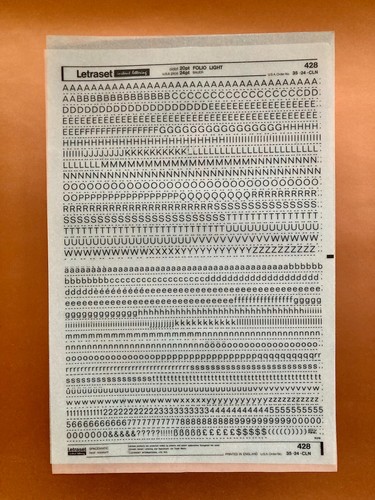 Letraset 428 folio - light, 20pt