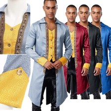 Herren Tailcoat Renaissance Mantel Fancy Kostüm Mittelalterliche Jacke Frack