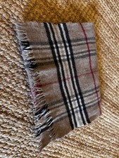 Kaschmir Schal kariert / Muster beige / rot / schwarz