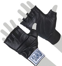 BAY® "GEL" LEDER Handschutz Faustschutz Grappling FreeFight Handschuhe MMA K1 