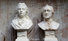 Goethe und schiller büste - und, set