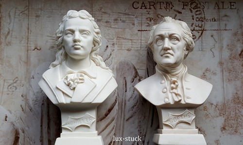 Goethe und schiller büste set - goethe,