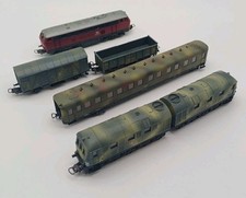 2 H0 Lok & 4 Anhänger Waggons Liliput & Lima Italy Wehrmacht Deutsche Reichsbahn