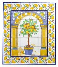 05m zitronenbaum fliesenbild - zitronenbaum,