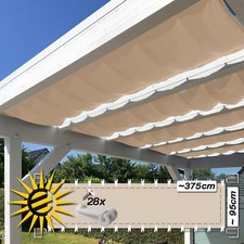 Falt-Sonnensegel sand 375x95