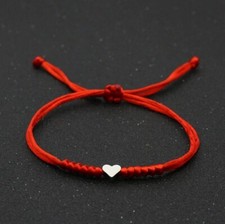 Glücksarmband Freundschaftsarmband Herz Kabbala Kabbalah Armband - rot schwarz