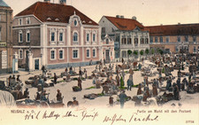 AK NEUSALZ /ODER Partie am Markt mit Postamt 1905