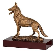 1 Schäferhund Figur aus Resin 23,8cm mit Gravur Hundesport  (Pokal Agilty IPG)