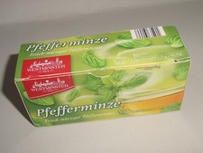 Alte Lebensmittel-Verpackung Tee-Schachtel WESTMINSTER TEA Pfefferminze Sammler