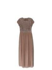Abendkleid Lace & Beads 36/38 lang rosé 