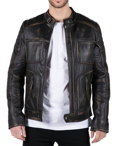 Herrenjacke retro echtleder - herrenjacke,