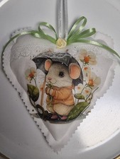 1 Herz, Stoff Herz, Anhänger