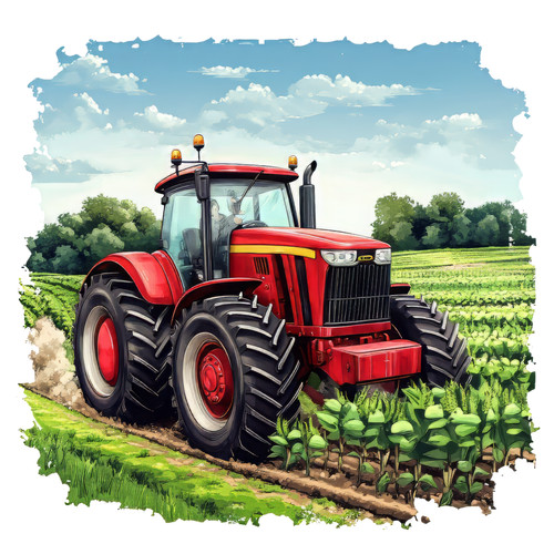 Wandtattoo aufkleber traktor - wandtattoo,