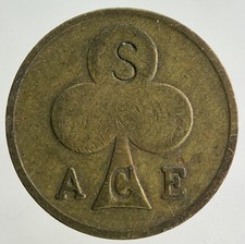 Alte Vintage Ace London Bikers Cafe Medaille Münze | feine Sammlerqualität