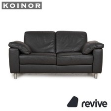 Koinor Leder Zweisitzer Anthrazit Sofa Couch