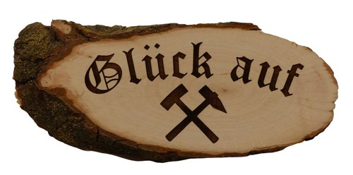 Baumscheibe glück auf - baumscheibe, "glück