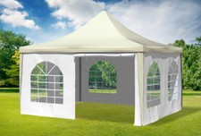 Gartenpavillon 4x4m PVC Beige