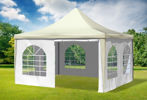 Gartenpavillon 4x4m pvc beige - 4x4m,