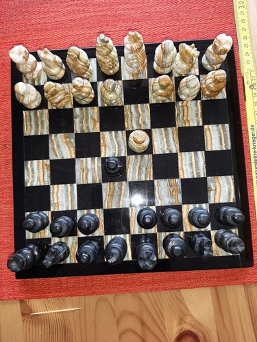 Schach spiel brett aus marmor - schach,