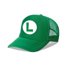 Super Mario Luigi Baseball Cap Kappe Gamer Fan Merch Cosplay Mütze 