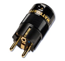 Wattgate schwarz 390i AU Audio Grade Cryo Schutzkontakt Schukostecker vergoldet