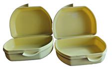 2 Stück Tupperware gelb Snacky Dose Brotbox Lunchbox Pausenbox Brotzeitdose