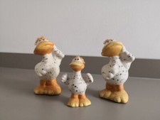 3 Tlg. Figurenset lustige Entenfamilie,Ton/Sisal ,H 1x15cm, 1x 16cm,1x12,5cm