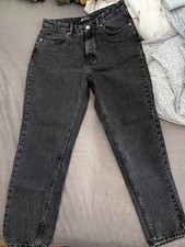 Zara Schwarze Mom Jeans High