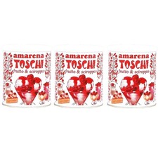 (29,60€/KG) Toschi Amarena Kirschen in Sirup 3x1 kg Dose, Eis, Kuchen, Italien