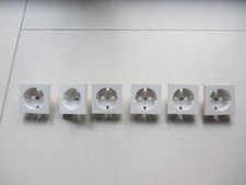 6 Stück Gira Abdeckung SCHUKO-Steckdose 492003 Zentralstück  Reinweiß glänzend