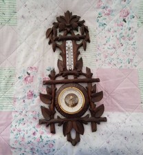 Barometer, Wetterstation, Thermometer, Vintage 50 cm Höhe mit Punze