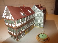 Fachwerkhäuser, fertiges Modell